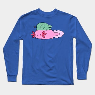 Little Elephant and Axolotl Long Sleeve T-Shirt